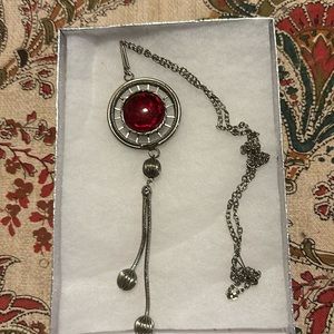 Reversible pendant long necklace